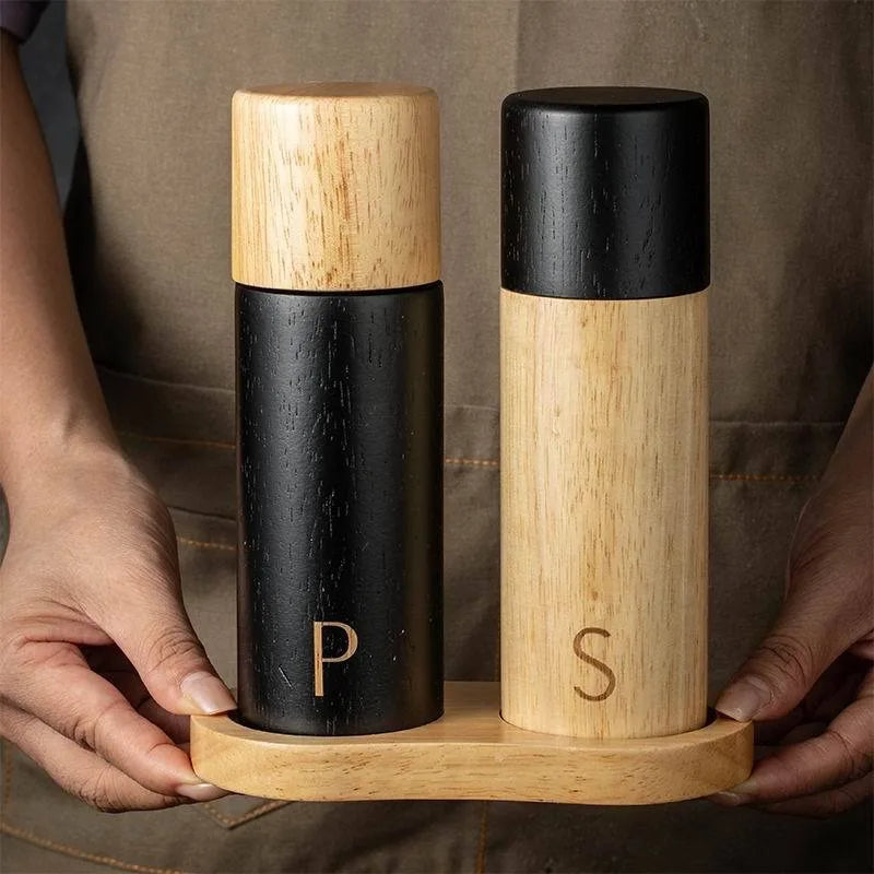 Minimalist Wooden Salt & Pepper Shaker Set