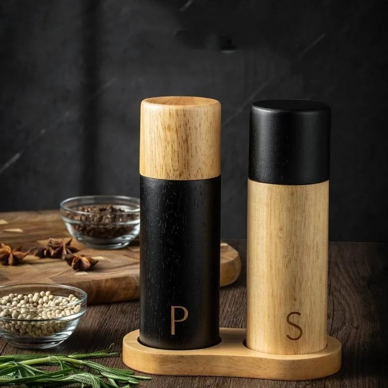 Minimalist Wooden Salt & Pepper Shaker Set