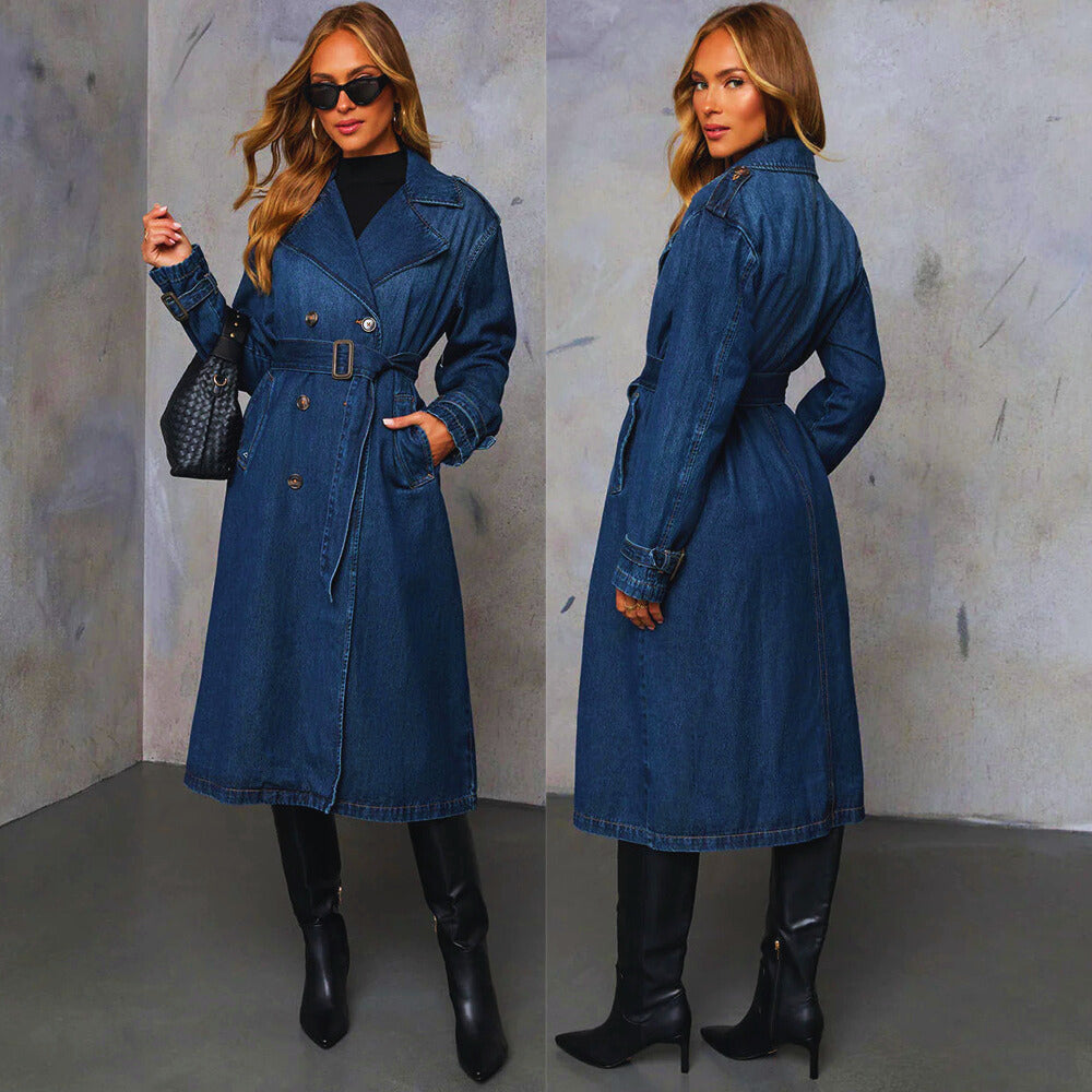 Amara Denim Trench Coat