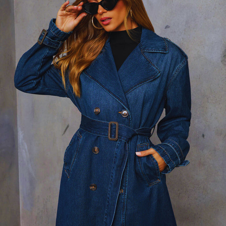 Amara Denim Trench Coat